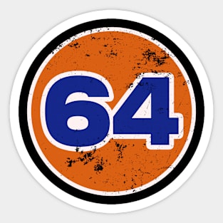 64 Vintage Number Sticker